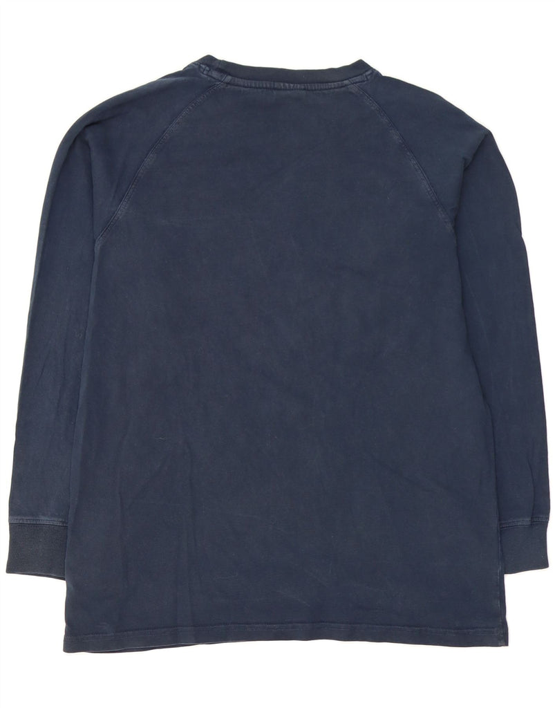 TOMMY HILFIGER Mens Graphic Top Long Sleeve Large Navy Blue Cotton Vintage Tommy Hilfiger and Second-Hand Tommy Hilfiger from Messina Hembry 