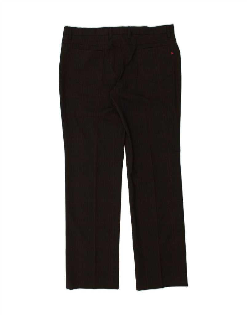 DOLCE & GABBANA Mens Straight Casual Trousers W38 L35 Brown Check Wool | Vintage Dolce & Gabbana | Thrift | Second-Hand Dolce & Gabbana | Used Clothing | Messina Hembry 