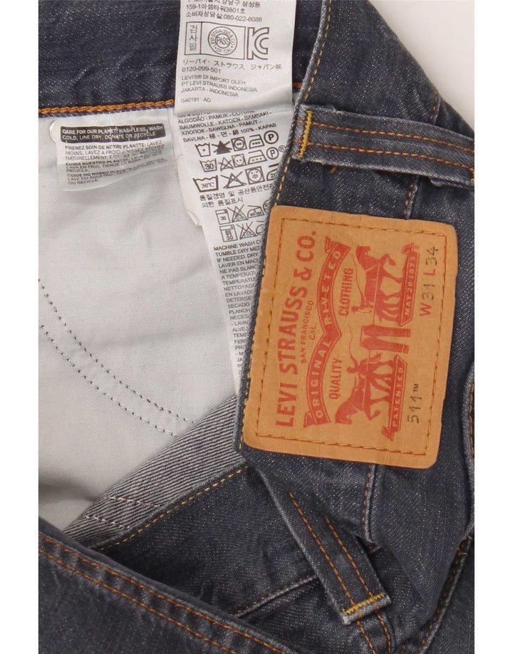 Levi's Mens 511 Slim Jeans W31 L29 Blue Cotton