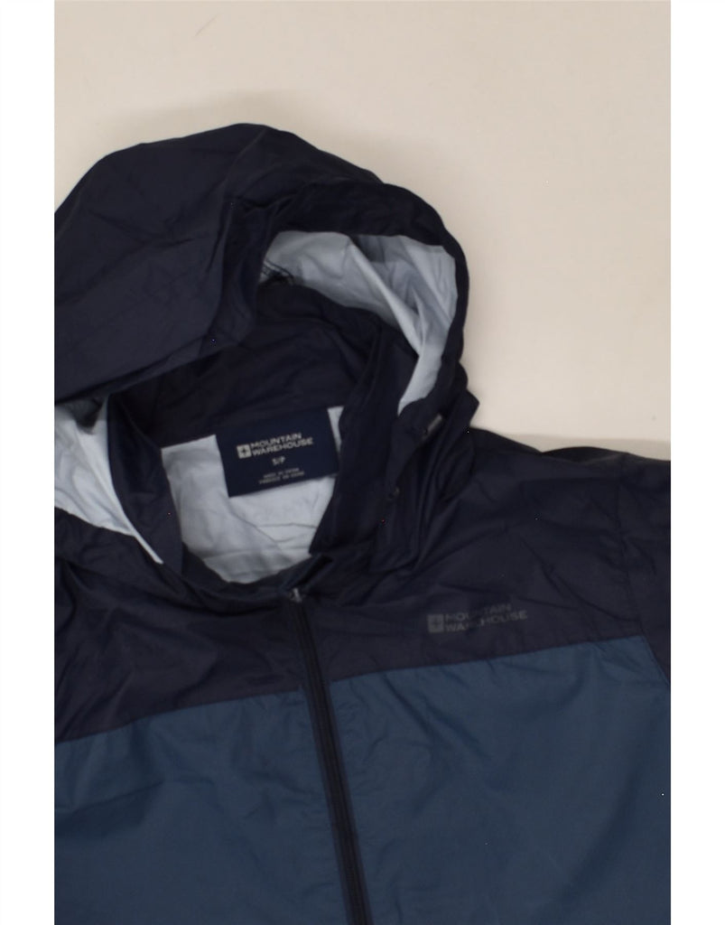 MOUNTAIN WAREHOUSE Mens Hooded Rain Jacket UK 36 Small Navy Blue | Vintage Mountain Warehouse | Thrift | Second-Hand Mountain Warehouse | Used Clothing | Messina Hembry 