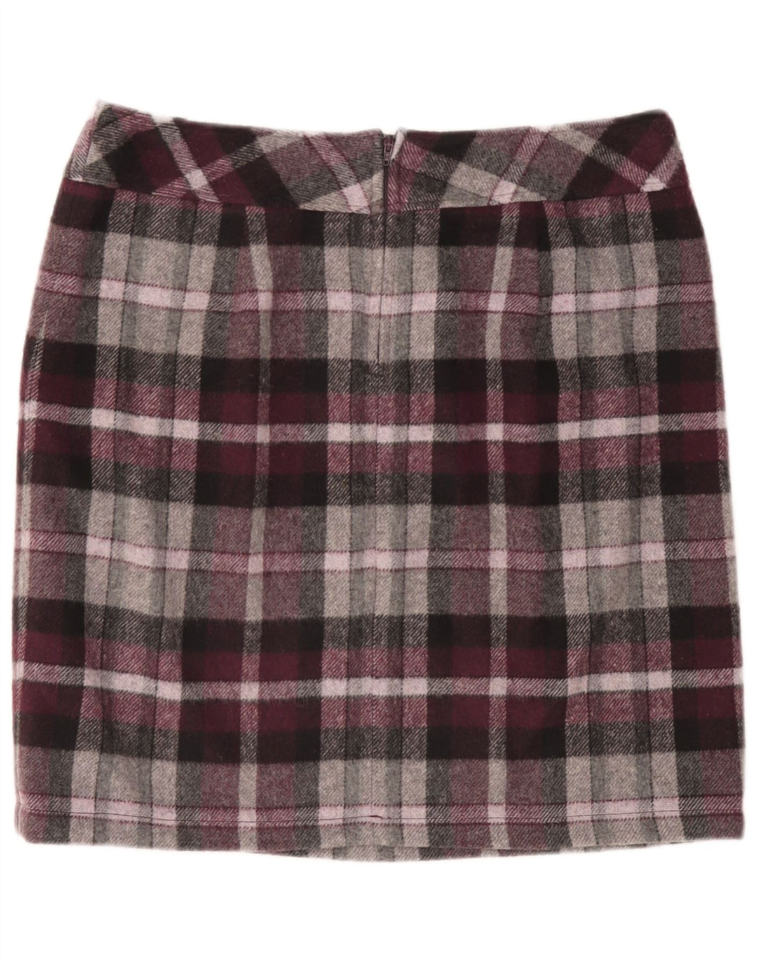 STEILMANN  Womens Straight Skirt UK 16 Large W38 Burgundy Check