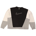 NIKE Womens Crop Oversized Sweatshirt Jumper UK 14 Medium Black