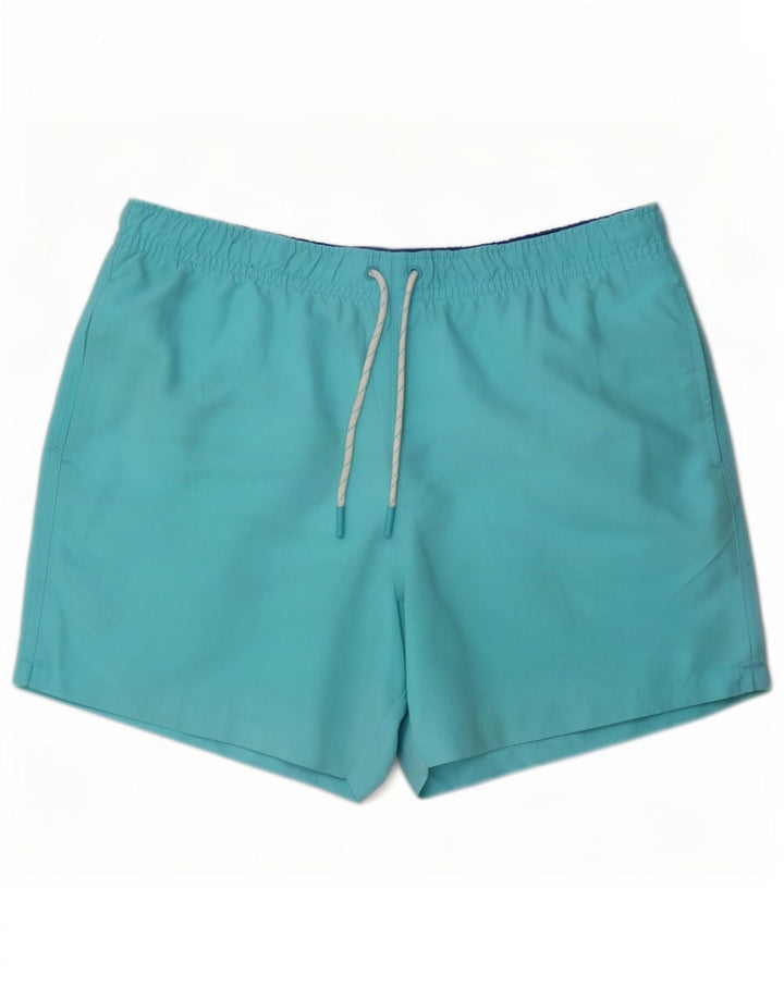 Marks & Spencer Mens Swimming Shorts Large Blue Polyester