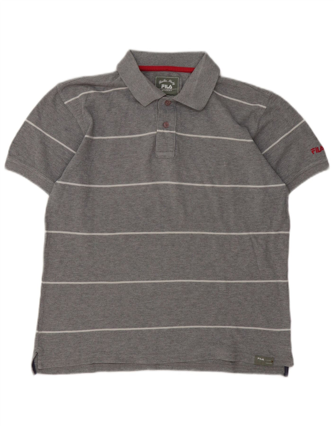 Fila Mens Polo Shirt XS Grey Striped