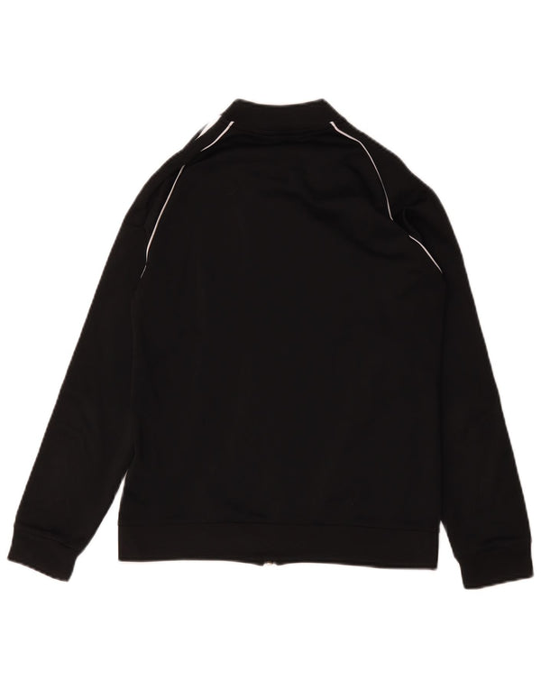 Adidas Boys Tracksuit Top Jacket 11-12 Years Black Polyester