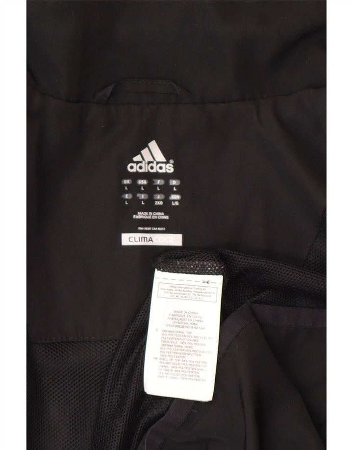 Adidas Mens Climacool Tracksuit Top Jacket Large Black Colourblock