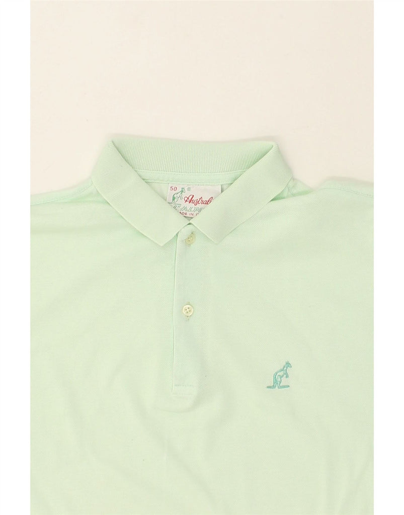 AUSTRALIAN L'ALPINA Mens Polo Shirt IT 50 Medium Green Cotton | Vintage AUSTRALIAN L'ALPINA | Thrift | Second-Hand AUSTRALIAN L'ALPINA | Used Clothing | Messina Hembry 