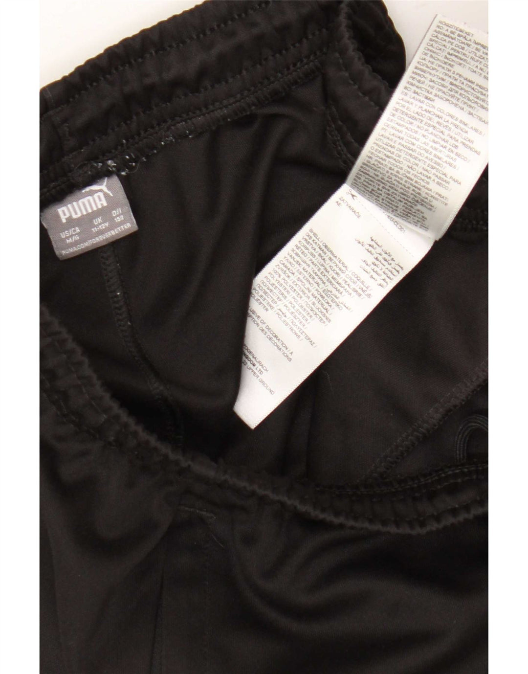 Puma Boys Tracksuit Trousers 11-12 Years Black Colourblock Polyester