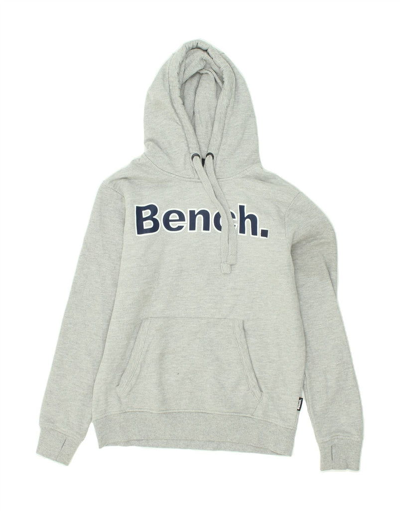 BENCH Mens Graphic Hoodie Jumper Small Grey Cotton | Vintage Bench | Thrift | Second-Hand Bench | Used Clothing | Messina Hembry 