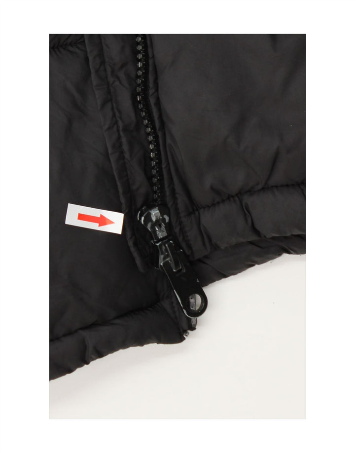 Zara Womens Hooded Padded Gilet UK 14 Medium Black Polyester