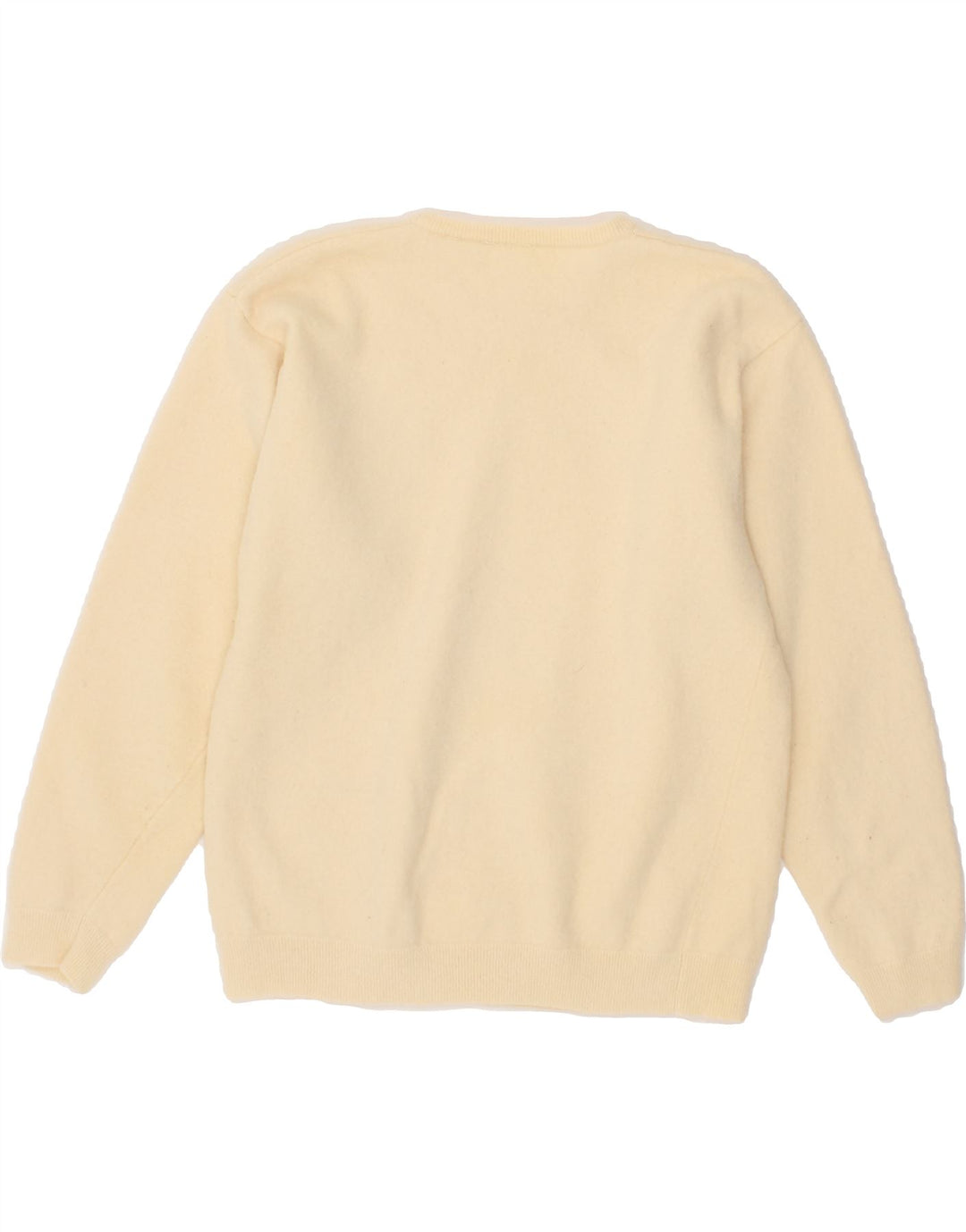 VINTAGE Womens Crew Neck Jumper Sweater UK 12 Medium Off White Vintage Vintage and Second-Hand Vintage from Messina Hembry 