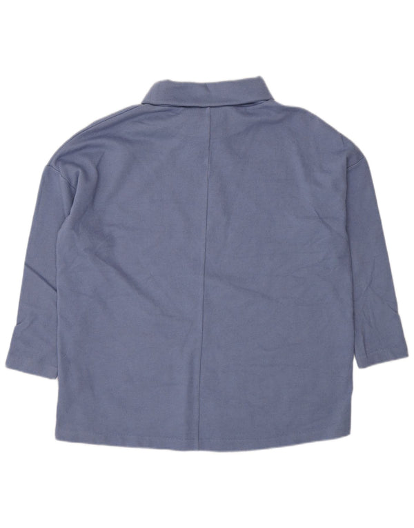 Cos Womens Oversized Roll Neck Jumper Sweater UK 10 Small Blue Wool