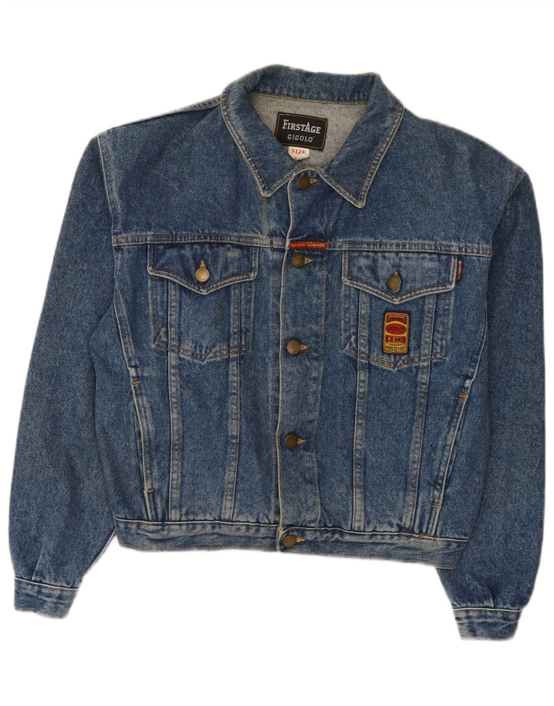 Vintage Womens Denim Jacket UK 14 Medium Blue Cotton