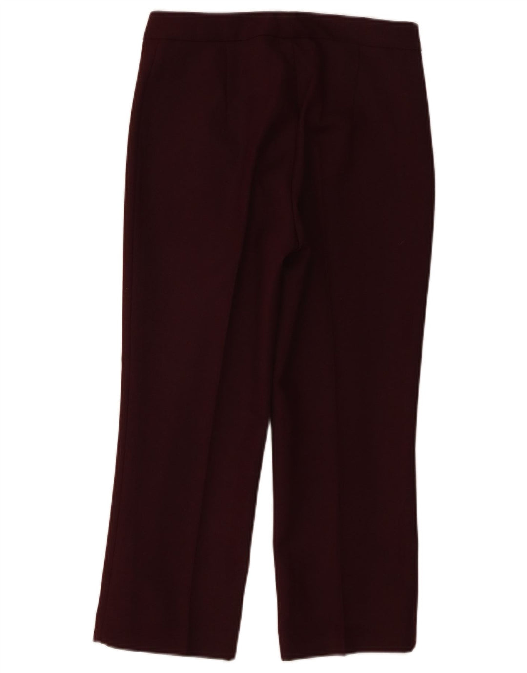 Stefanel Womens Straight Capri Trousers IT 40 Small W26 L21 Burgundy