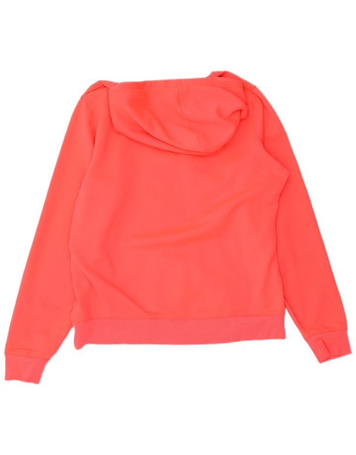 UNDER ARMOUR Womens Graphic Hoodie Jumper UK 16 Large Orange Polyester