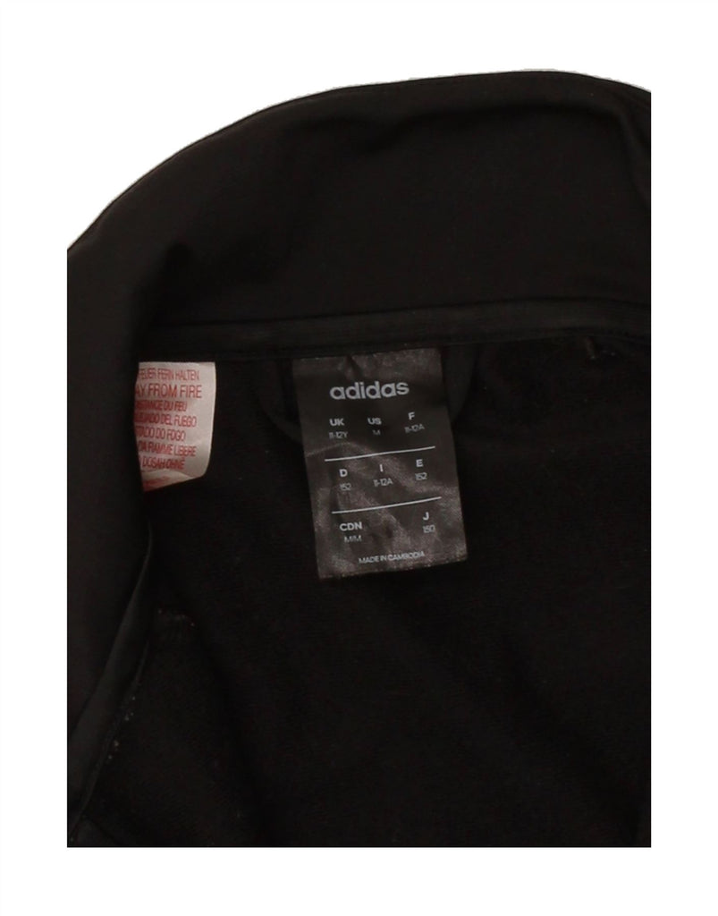 ADIDAS Boys Climalite Tracksuit Top Jacket 11-12 Years Black Polyester Vintage Adidas and Second-Hand Adidas from Messina Hembry 