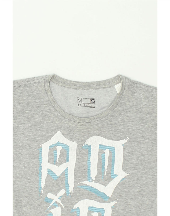 ADIDAS Mens Climalite Graphic T-Shirt Top Medium Grey Cotton | Vintage Adidas | Thrift | Second-Hand Adidas | Used Clothing | Messina Hembry 