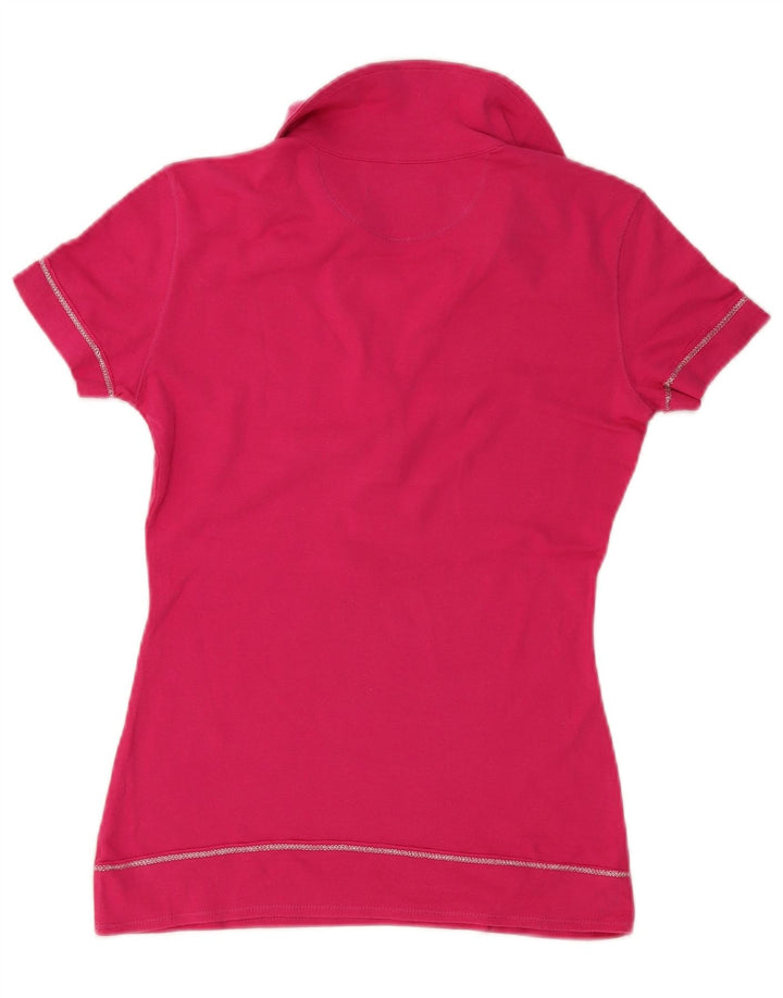 Gas Womens Polo Shirt UK 12 Medium Pink