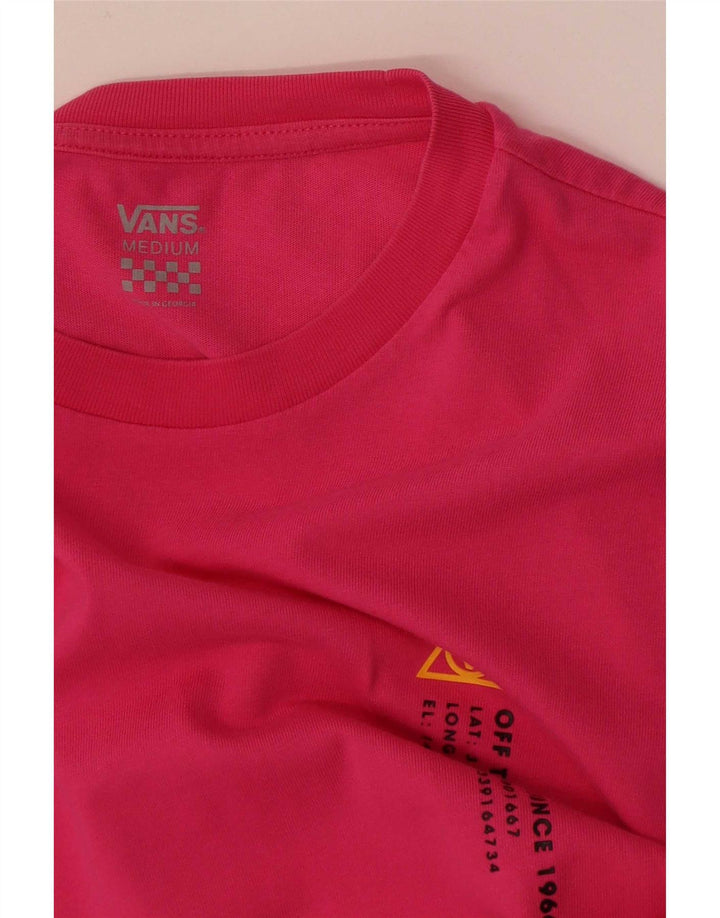 Vans Womens Graphic T-Shirt Top UK 14 Medium Pink