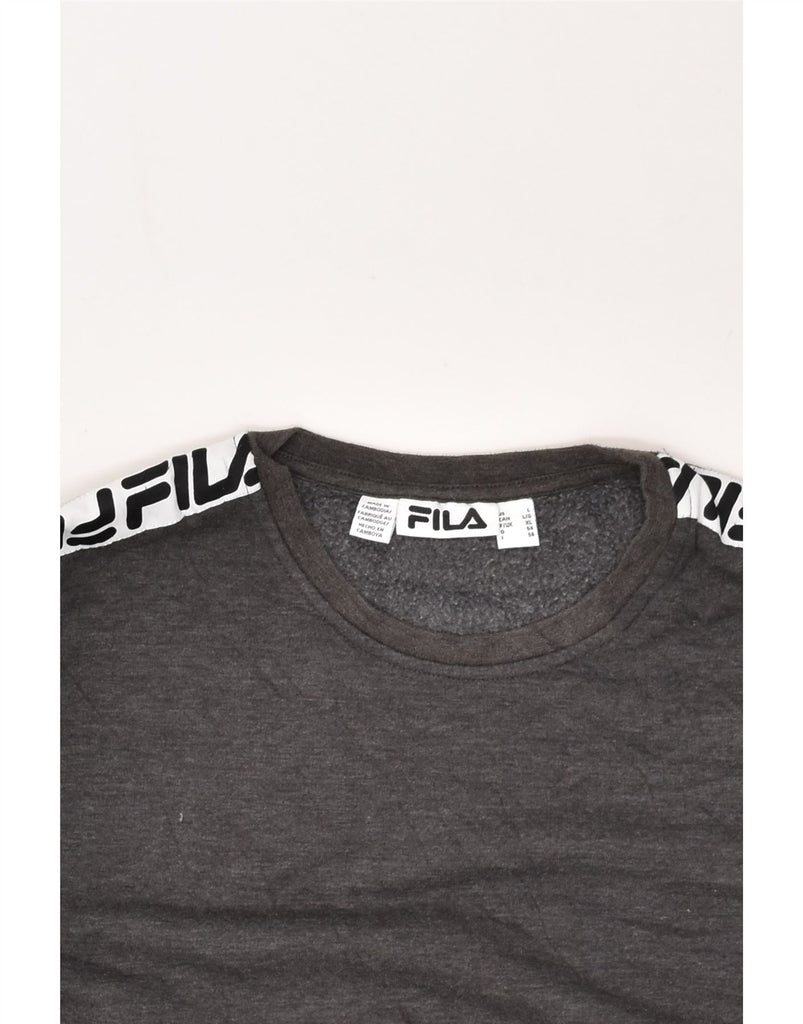 FILA Mens Graphic Sweatshirt Jumper XL Grey | Vintage Fila | Thrift | Second-Hand Fila | Used Clothing | Messina Hembry 