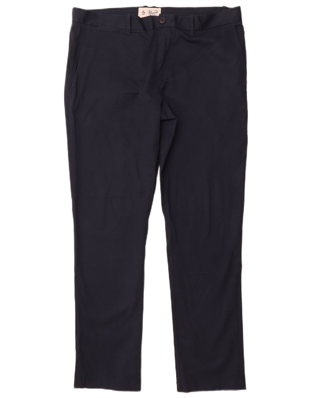 PENGUIN Mens Slim Chino Trousers W36 L32 Navy Blue