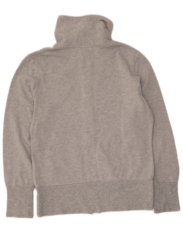 Brugi Womens Graphic Tracksuit Top Jacket UK 14 Medium Grey Flecked Cotton