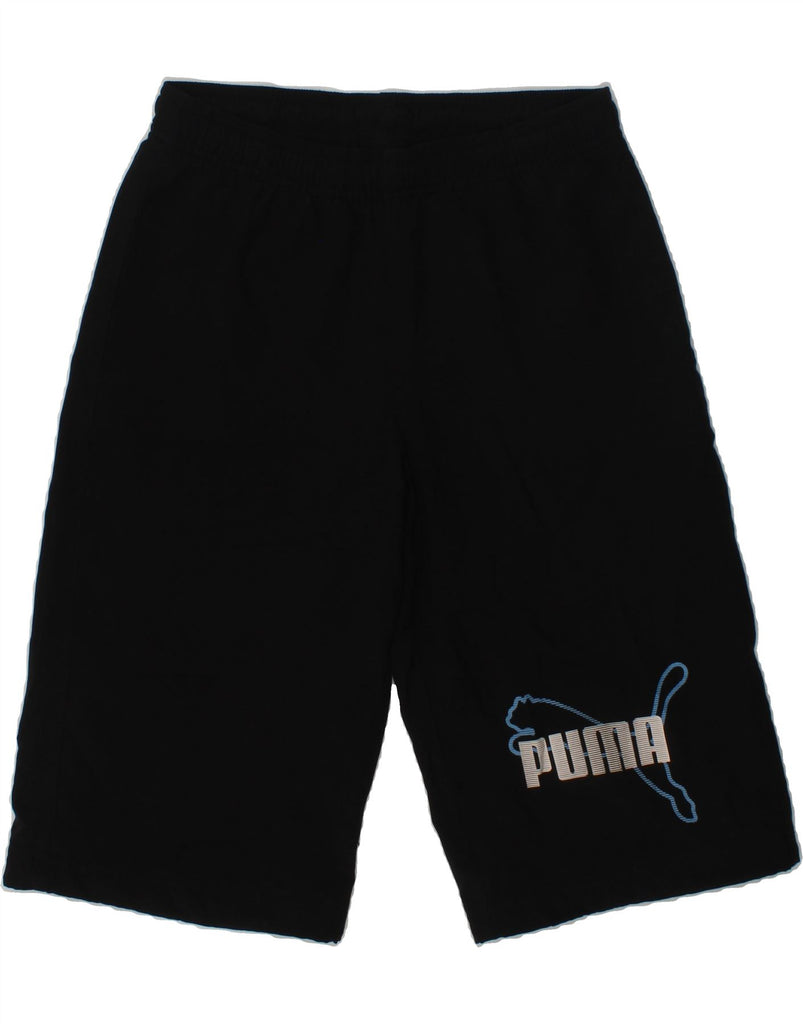 PUMA Boys Sport Shorts 9-10 Years Black Polyester | Vintage Puma | Thrift | Second-Hand Puma | Used Clothing | Messina Hembry 