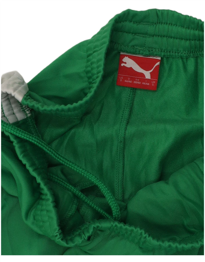 Puma Mens Tracksuit Trousers Small  Green Colourblock Polyester