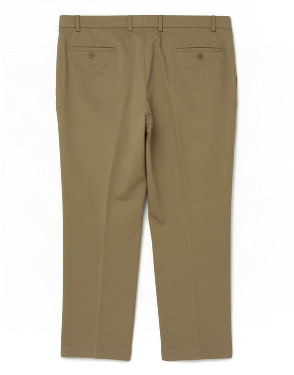 Marks & Spencer Mens Straight Chino Trousers W44 L31 Beige Polyester
