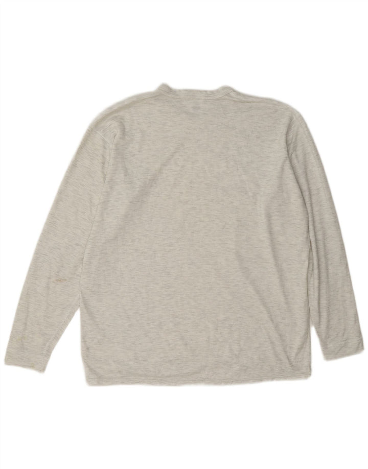 Patagonia Mens Top Long Sleeve Large Grey Flecked Polyester