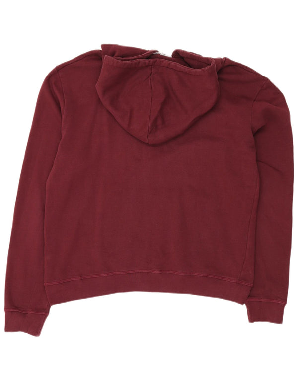 Ben Sherman Mens Hoodie Jumper XL Burgundy Cotton