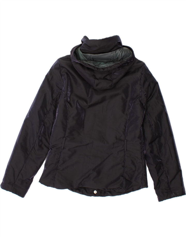 BELFE Womens Hooded Windbreaker Jacket UK 14 Large  Purple Nylon Vintage Belfe and Second-Hand Belfe from Messina Hembry 