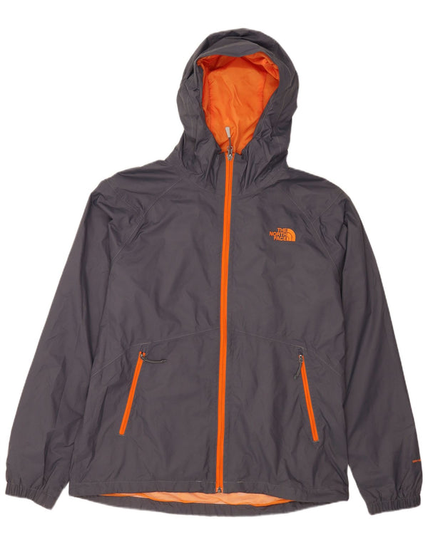 The North Face Mens Hooded Rain Jacket UK 40 Large Grey Nylon
