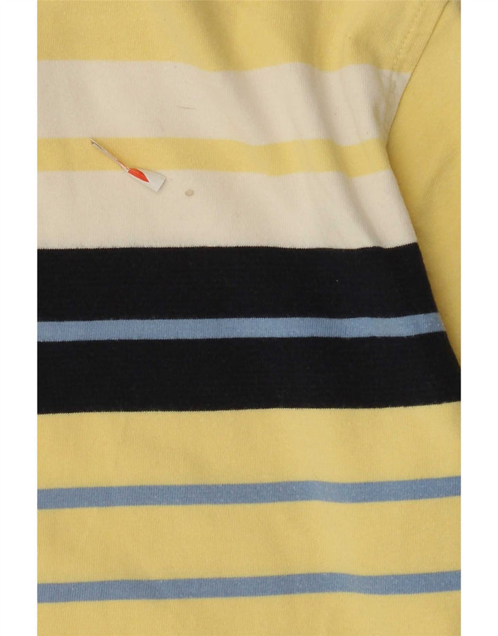 Tommy Hilfiger Mens Rugby Polo Shirt Medium Yellow Striped