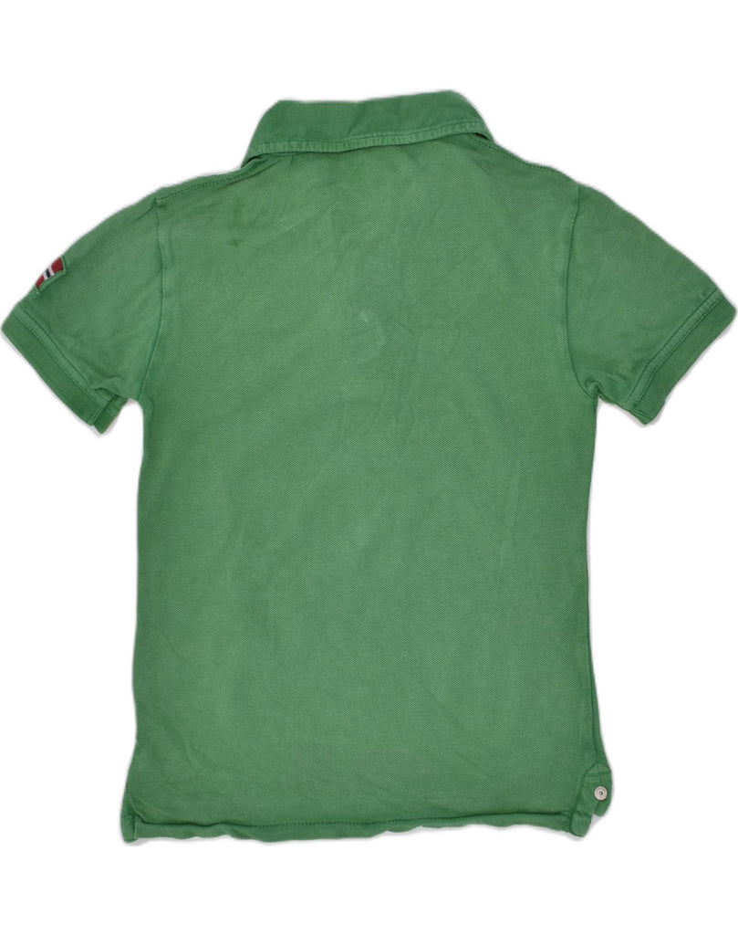 NAPAPIJRI Boys Polo Shirt 6-7 Years Green Cotton | Vintage Napapijri | Thrift | Second-Hand Napapijri | Used Clothing | Messina Hembry 