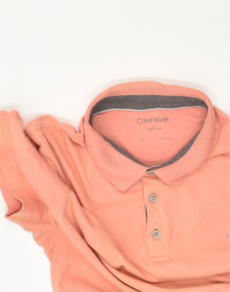 CALVIN KLEIN Mens Polo Shirt Medium Pink Cotton | Vintage Calvin Klein | Thrift | Second-Hand Calvin Klein | Used Clothing | Messina Hembry 