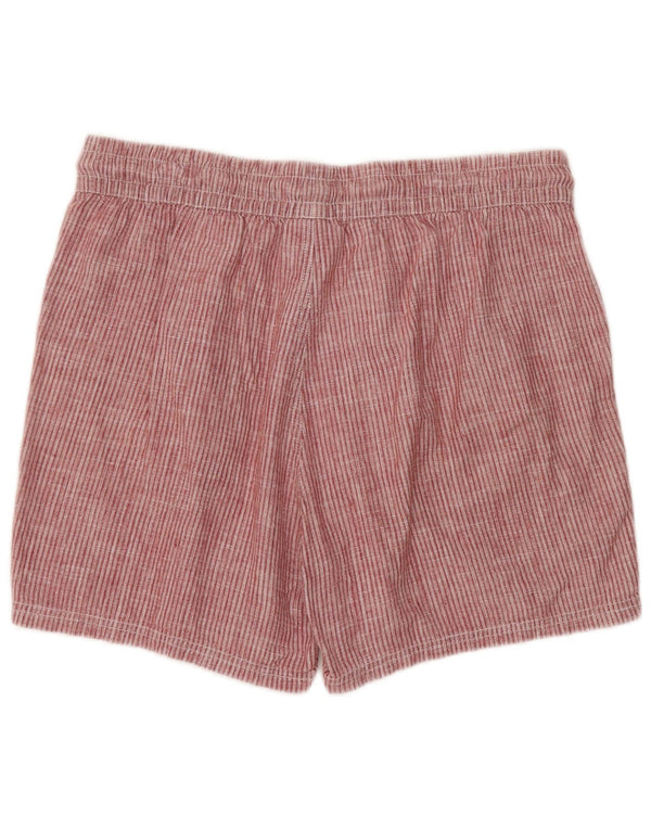 Little Kathmandu Womens Casual Shorts UK 12 Medium W32 Red Pinstripe Hemp