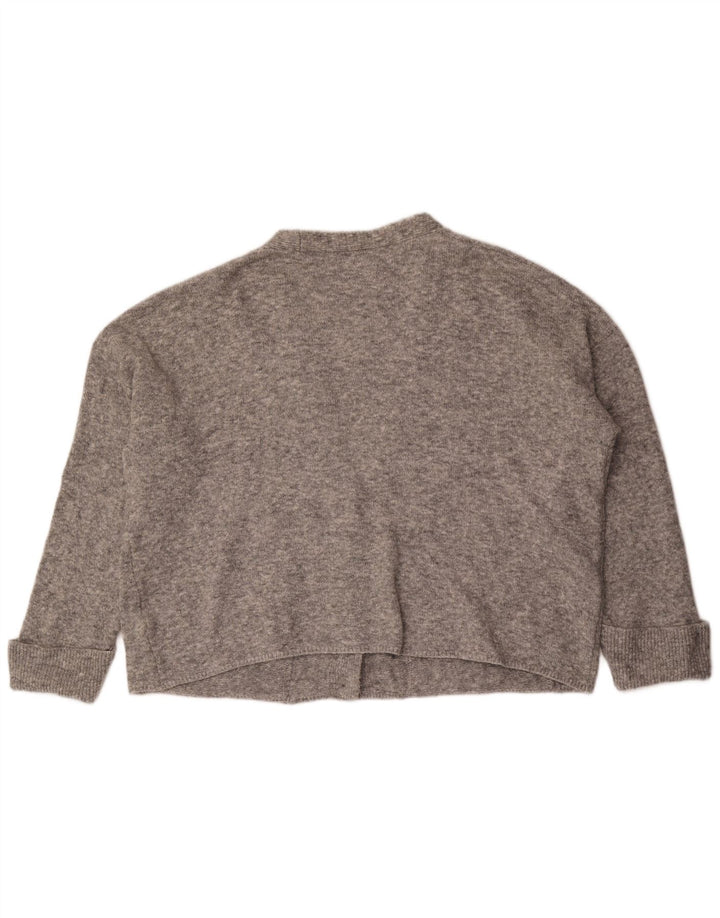Marks & Spencer Womens Oversized Cardigan Sweater UK 18 XL Grey Flecked