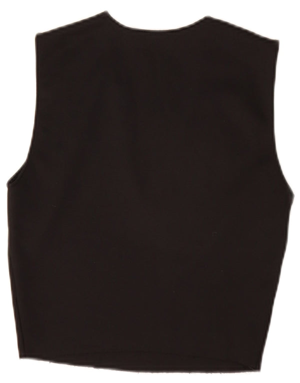 Zara Womens Crop Sleeveless Blouse Top UK 8 Small Black