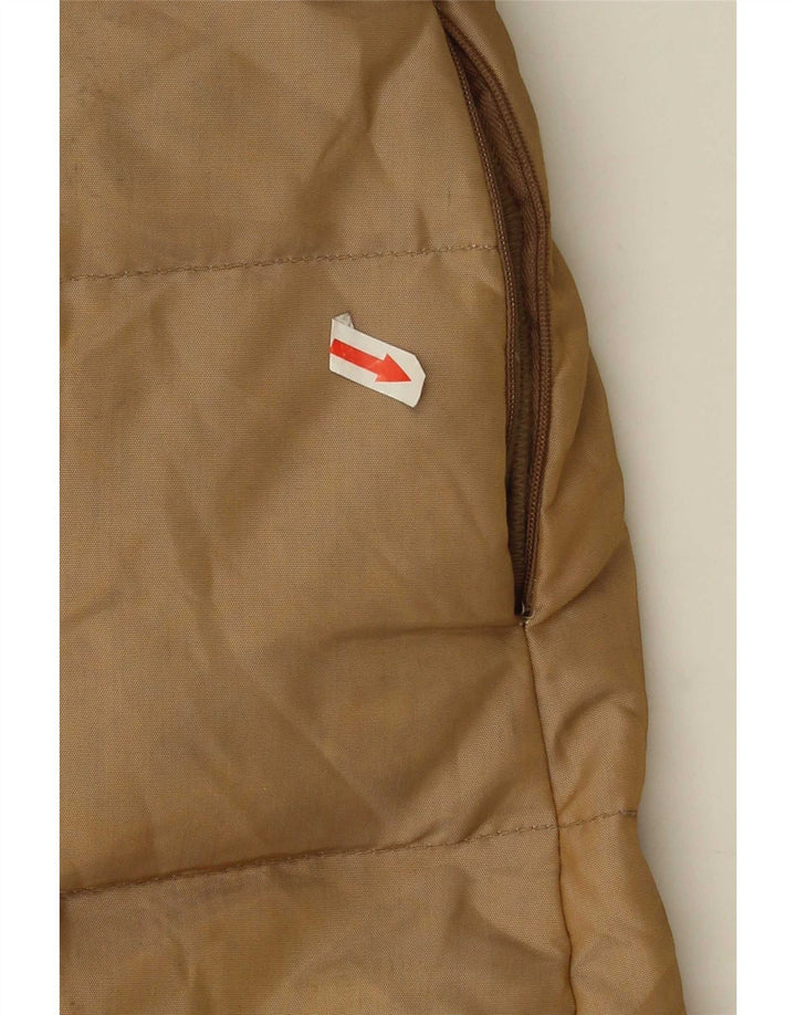 Zara Womens Padded Coat UK 10 Small Brown Nylon