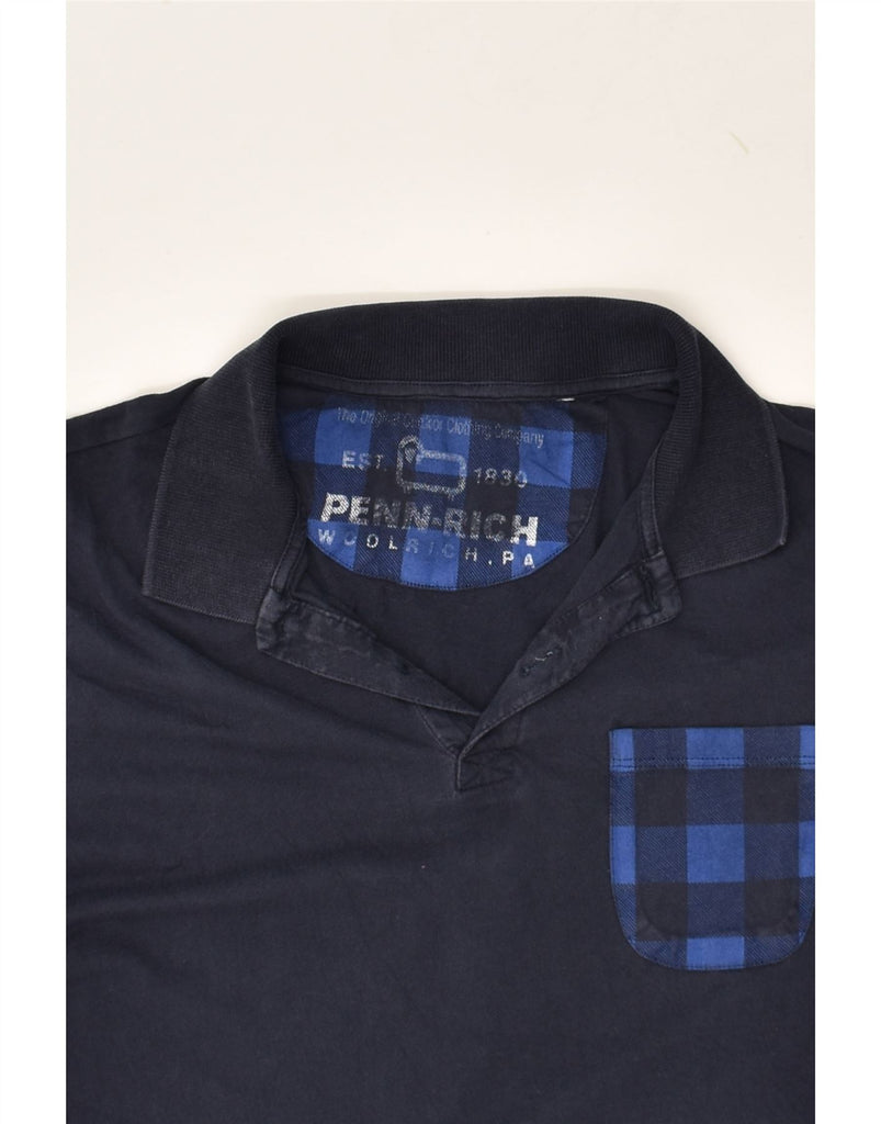 WOOLRICH Mens Polo Shirt Small Navy Blue | Vintage Woolrich | Thrift | Second-Hand Woolrich | Used Clothing | Messina Hembry 