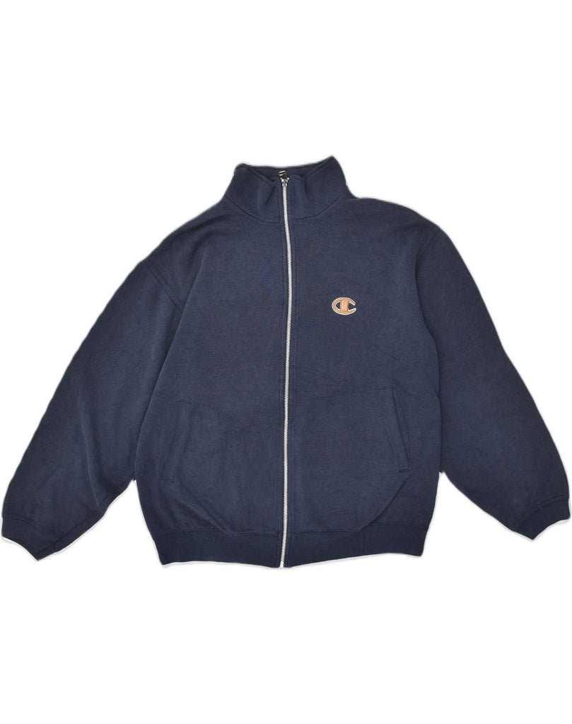 CHAMPION Mens Tracksuit Top Jacket Small Navy Blue Cotton | Vintage Champion | Thrift | Second-Hand Champion | Used Clothing | Messina Hembry 