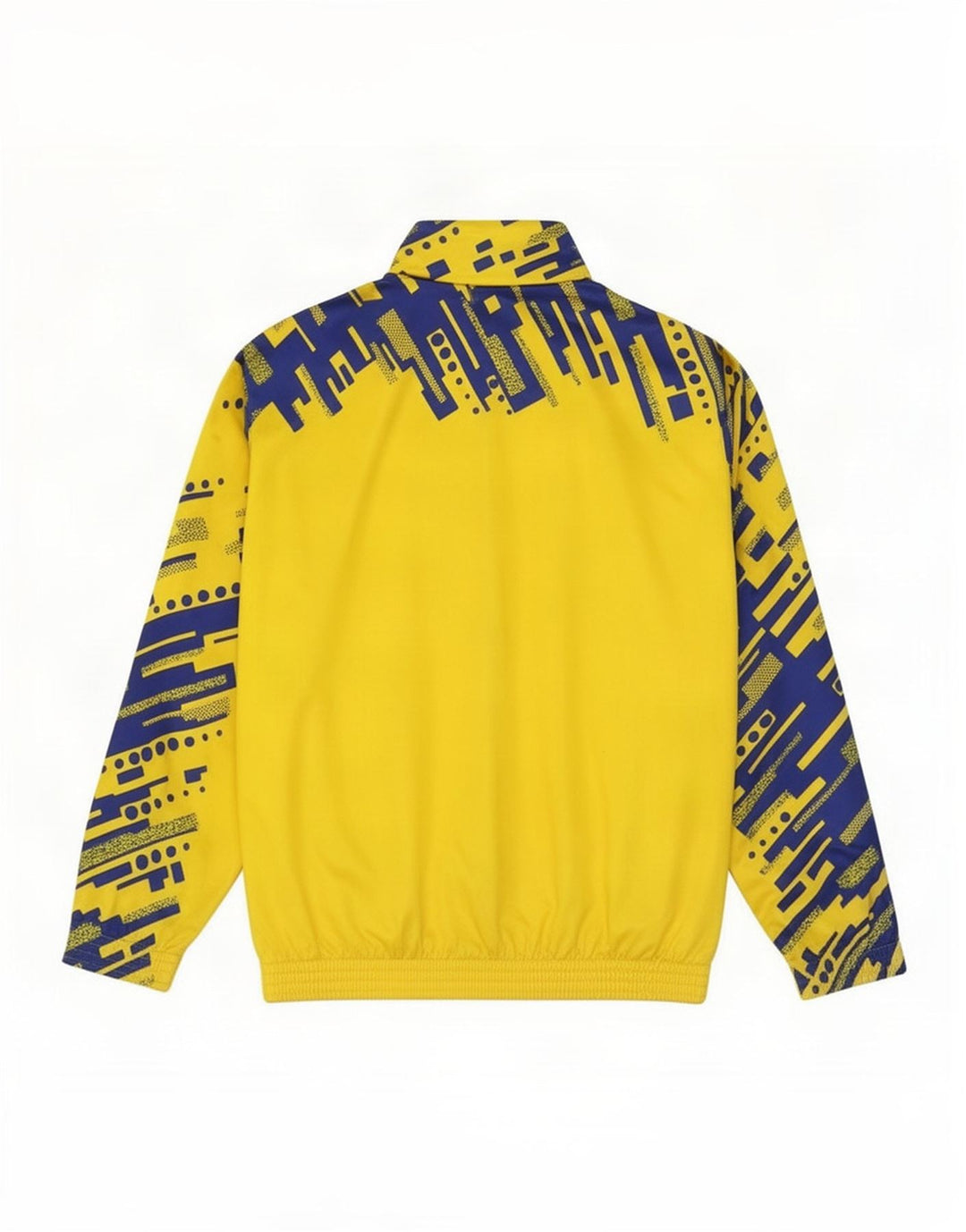Essegi Mens Graphic Tracksuit Top Jacket Medium Yellow Geometric Polyester