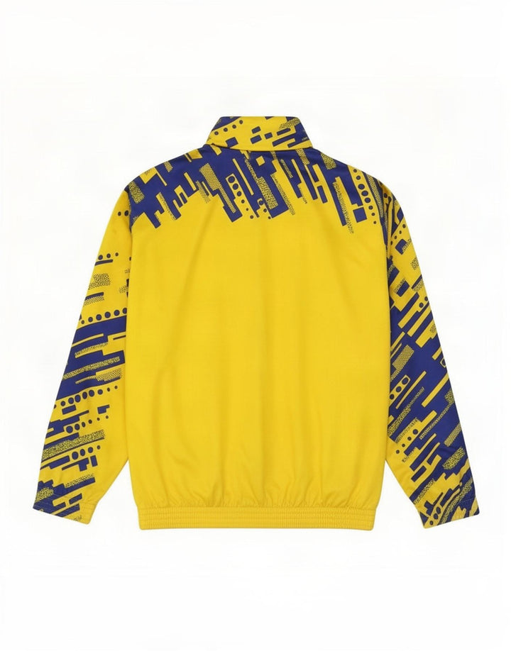 Essegi Mens Graphic Tracksuit Top Jacket Medium Yellow Geometric Polyester