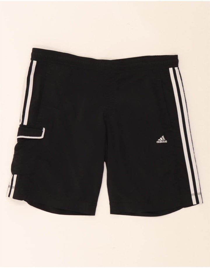 ADIDAS Mens Sport Shorts Small Black Nylon Vintage Adidas and Second-Hand Adidas from Messina Hembry 