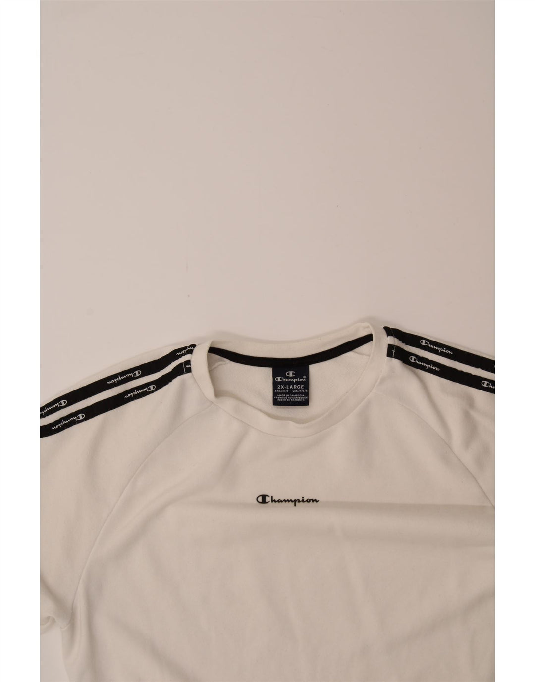 CHAMPION Boys Graphic Sweatshirt Jumper 15-16 Years 2XL  White Vintage Champion and Second-Hand Champion from Messina Hembry 