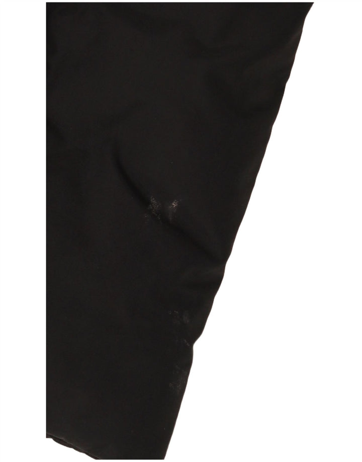ZARA Womens Hooded Sherpa Windbreaker Coat UK 14 Medium Black Polyester