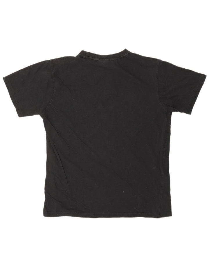 SERGIO TACCHINI Womens T-Shirt Top UK 14 Medium Black Cotton