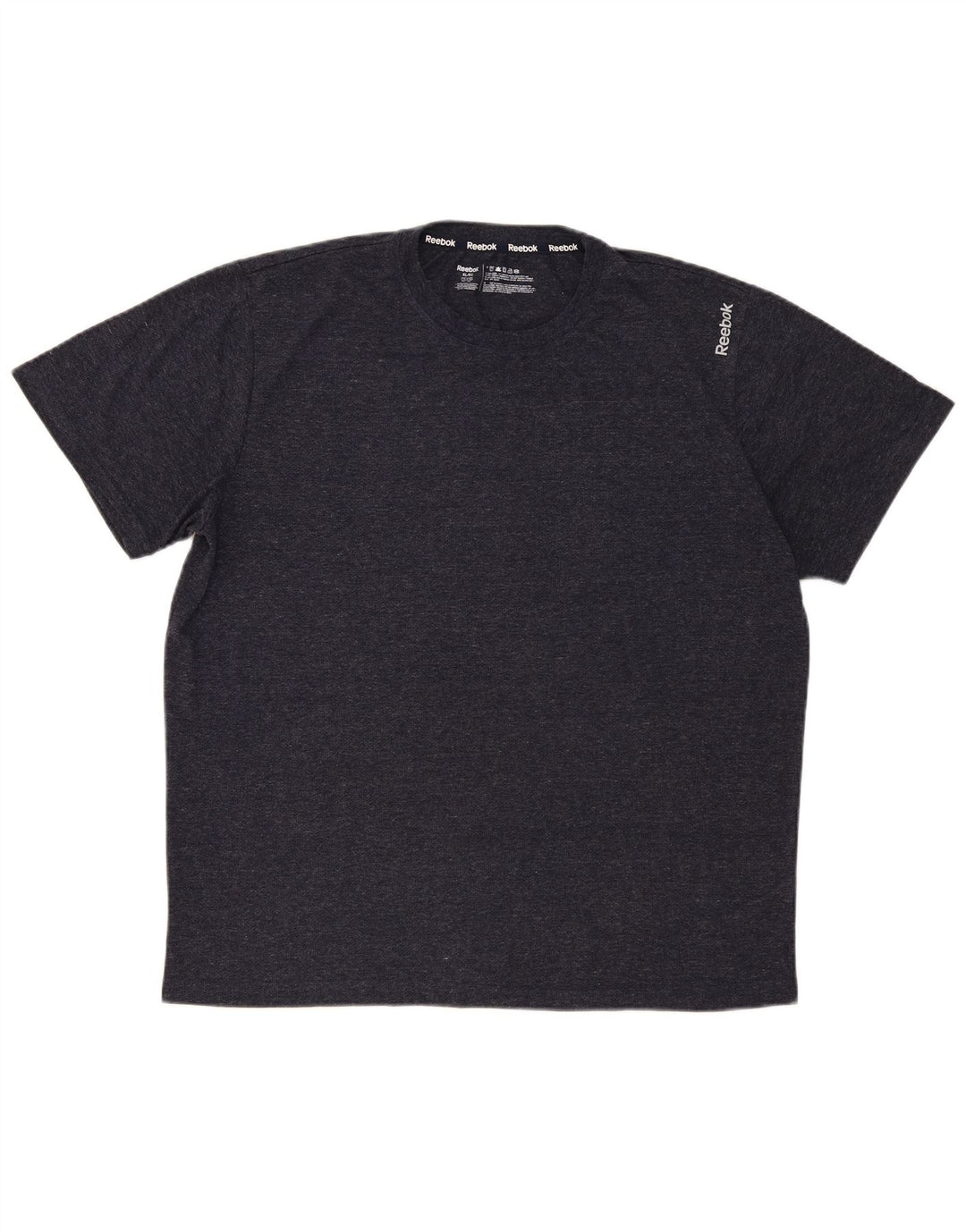Reebok Mens T-Shirt Top XL Grey Flecked Polyester