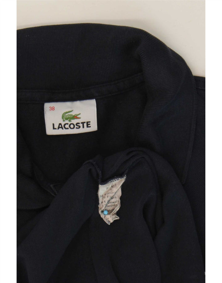 Lacoste Womens Polo Shirt Size 38 Medium Navy Blue Cotton
